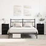 Dulap de noapte cu sertar 2 pcs Stejar negru 40 x 35 x 62.5 cm GartenMobel Dekor