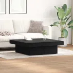 Masă de cafea Stejar negru 90 x 90 x 28 cm Lemn compozit GartenMobel Dekor