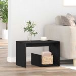 Masă laterală Stejar negru 59 x 36 x 38 cm Lemn compozit GartenMobel Dekor