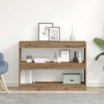 Bibliotecă stejar artizanal 100 x 30 x 72 cm Lemn compozit GartenMobel Dekor