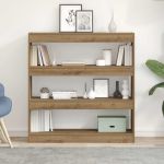 Dulap pentru cărți stejar artizanal 100 x 30 x 103 cm GartenMobel Dekor