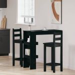 Masă Bar pentru Perete cu raft Stejar negru 102 x 55 x 103.5 cm GartenMobel Dekor