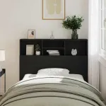 Tablă de pat cu sertar cu raft Stejar Negru 120 x 19 x 103.5 cm GartenMobel Dekor
