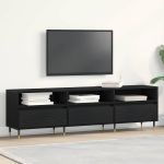 Cabinet TV Stejar negru 150 x 30 x 44.5 cm Lemn compozit GartenMobel Dekor