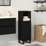 Dulap de Baie Stejar negru 30 x 30 x 100 cm Lemn compozit GartenMobel Dekor