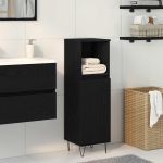 Dulap de baie Stejar Negru 30 x 30 x 100 cm Lemn compozit GartenMobel Dekor