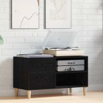 Dulap pentru discuri de vinil Stejar negru 84.5 x 38 x 48 cm GartenMobel Dekor