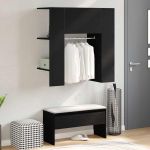 Dulap pentru hol Stejar negru 97.5 x 37 x 99 cm Lemn compozit GartenMobel Dekor