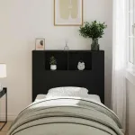 Tablă de pat cu sertar Stejar negru 100 x 19 x 104.5 cm GartenMobel Dekor