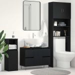 Cabinet pentru chiuvetă cu sertar Stejar Negru 80 x 33 x 60 cm GartenMobel Dekor