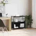 Raft pentru cărți Stejar negru 80 x 30 x 78.5 cm Lemn compozit GartenMobel Dekor