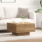 Masă de cafea stejar artizanal 55 x 55 x 31 cm Lemn compozit GartenMobel Dekor