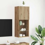 Cabinet TV stejar artizanal 40.5 x 30 x 102 cm Lemn compozit GartenMobel Dekor