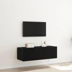 Dulap TV de perete Stejar negru 100 x 35 x 31 cm Lemn compozit GartenMobel Dekor
