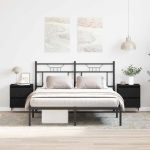 Dulap de noapte cu sertar 2 pcs Stejar negru 40 x 35 x 50 cm GartenMobel Dekor