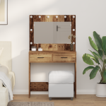 Birou de Toaletă Lemn Vechi 78,5 x 41 x 135 cm Lemn compozit GartenMobel Dekor