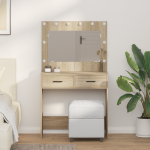 Birou de Toaletă Stejar sonoma 78,5 x 41 x 135 cm Lemn compozit GartenMobel Dekor