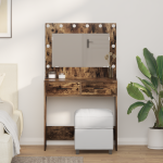 Birou de Toaletă cu sertar Stejar fumuriu 78,5 x 41 x 135 cm GartenMobel Dekor