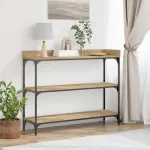 Masă de Consolă cu raft stejar artizanal 100 x 30 x 80 cm GartenMobel Dekor