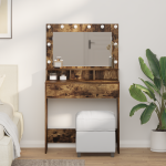 Masă de toaletă Stejar fumuriu 79 x 41 x 135 cm Lemn compozit GartenMobel Dekor