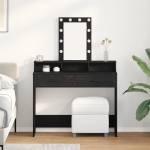 Masă de Machiaj cu sertar Negru 100 x 41 x 140 cm Lemn compozit GartenMobel Dekor