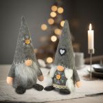 Decor de Crăciun – Moș scandinav / spiriduș textil – 25 cm – 2 modele Best CarHome