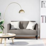Canapea loveseat, taupe, 111 cm, textil GartenMobel Dekor
