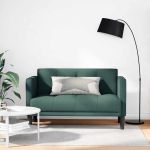 Canapea loveseat, verde închis, 111 cm, textil GartenMobel Dekor