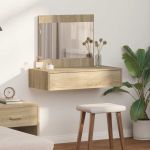 Masă de Machiaj cu sertar Maro 83 x 40 x 70 cm Lemn compozit GartenMobel Dekor
