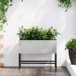 Ghiveci ridicat pentru grădină Argintiu 60 x 26 x 45 cm GartenMobel Dekor