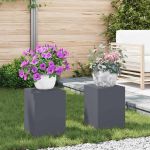 Suporturi pentru plante 2 pcs Antracit 24 x 24 x 35 cm Oțel GartenMobel Dekor