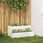 Vază pentru Grădină Alb 100 x 60 x 45 cm Oțel GartenMobel Dekor