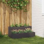Vază pentru Grădină Negru 100 x 60 x 45 cm Oțel GartenMobel Dekor