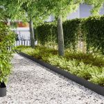 Borduri pentru gazon 10 pcs Negru 100 x 0.5 x 20 cm Oțel GartenMobel Dekor