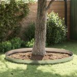 Împrejmuire pentru gazon 4 pcs Argintiu 450 x 20 cm GartenMobel Dekor