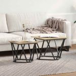 Set măsuțe laterale 2 pcs Stejar sonoma 50 x 50 x 40 cm GartenMobel Dekor