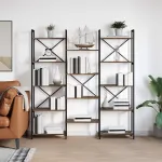 Raft pentru cărți Stejar afumat 156 x 25 x 167.5 cm GartenMobel Dekor