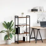 Bibliotecă Stejar afumat 60 x 30 x 118 cm Lemn compozit GartenMobel Dekor