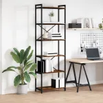 Bibliotecă Stejar afumat 60 x 30 x 188 cm Lemn compozit GartenMobel Dekor