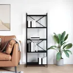 Bibliotecă Stejar negru 60 x 30 x 153 cm Lemn compozit GartenMobel Dekor