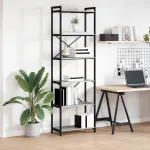 Bibliotecă sonoma gri 60 x 30 x 188 cm Lemn compozit GartenMobel Dekor