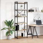 Bibliotecă stejar artizanal 60 x 30 x 188 cm Lemn compozit GartenMobel Dekor