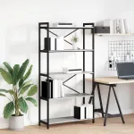 Bibliotecă sonoma gri 80 x 30 x 153 cm Lemn compozit GartenMobel Dekor