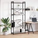 Bibliotecă sonoma gri 80 x 30 x 188 cm Lemn compozit GartenMobel Dekor