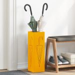 Suport pentru umbrele Muștar 15.5 x 15.5 x 49 cm Oțel GartenMobel Dekor