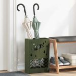 Suport pentru umbrele Olivengrønn 28 x 12 x 41 cm Oțel GartenMobel Dekor