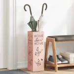 Suport pentru umbrele Roz 15.5 x 15.5 x 49 cm Oțel GartenMobel Dekor