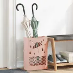 Suport pentru umbrele cu depozitare Roz 28 x 12 x 41 cm Metal GartenMobel Dekor