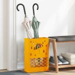 Suport pentru umbrele galben muștar 28 x 12 x 41 cm Metal GartenMobel Dekor
