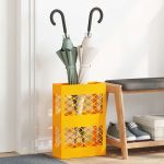 Suport pentru umbrele galben muștar 28 x 12 x 41 cm Metal GartenMobel Dekor